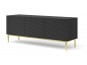 ТВ шкаф RAVENNA MDF HG 150 3D (черен мат/черен гланц)